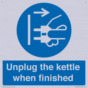 Unplug the kettle when finished